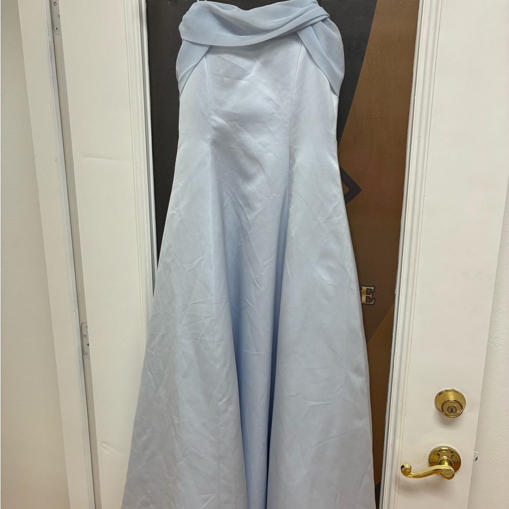 David's Bridal Light Blue Gown
